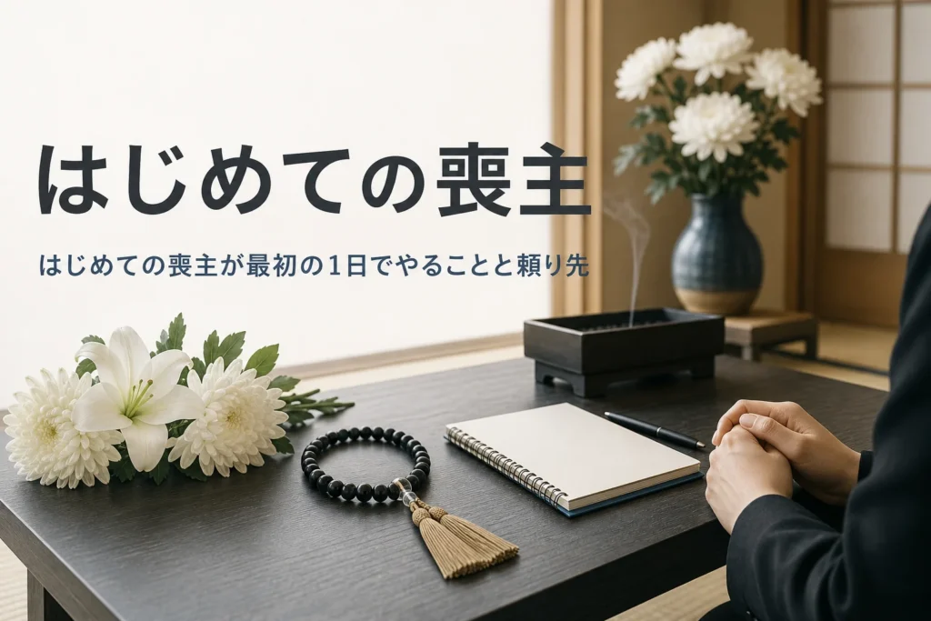 はじめての喪主が最初の1日でやることを紹介する記事のアイキャッチ