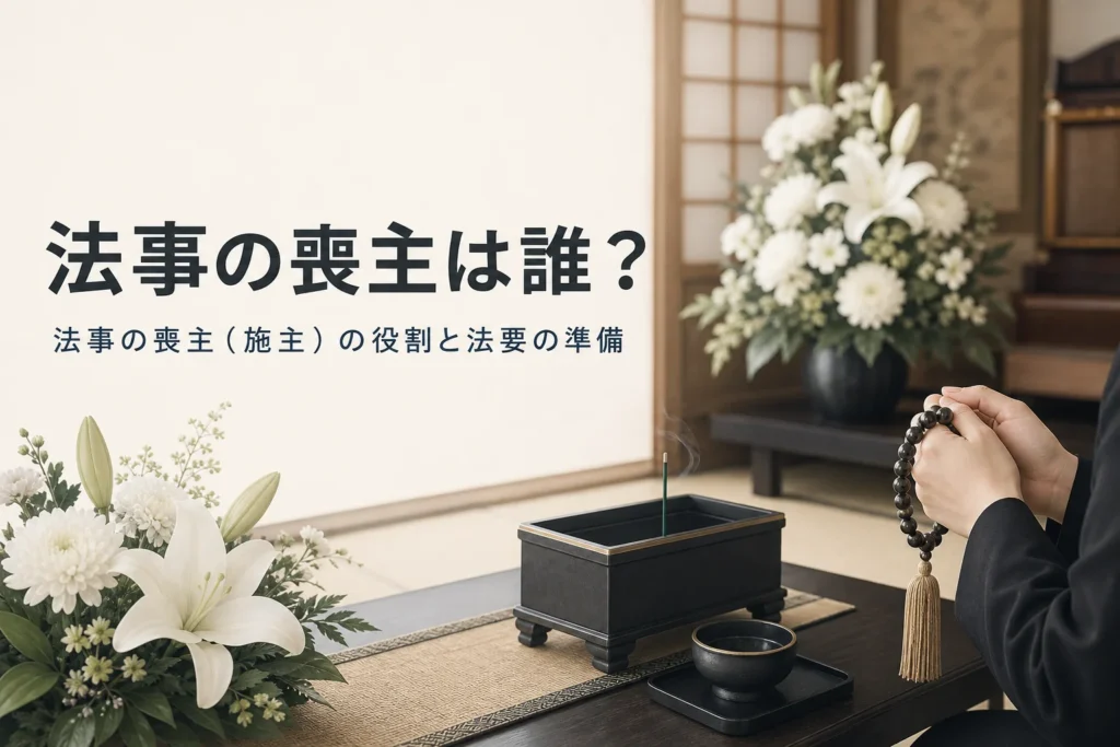 法事の喪主（施主）の役割と準備を紹介する記事のアイキャッチ
