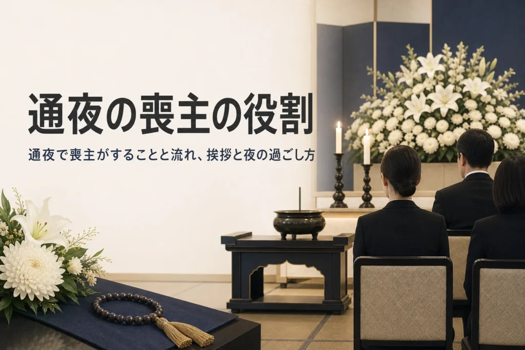 通夜の喪主の役割と流れを解説する記事のアイキャッチ
