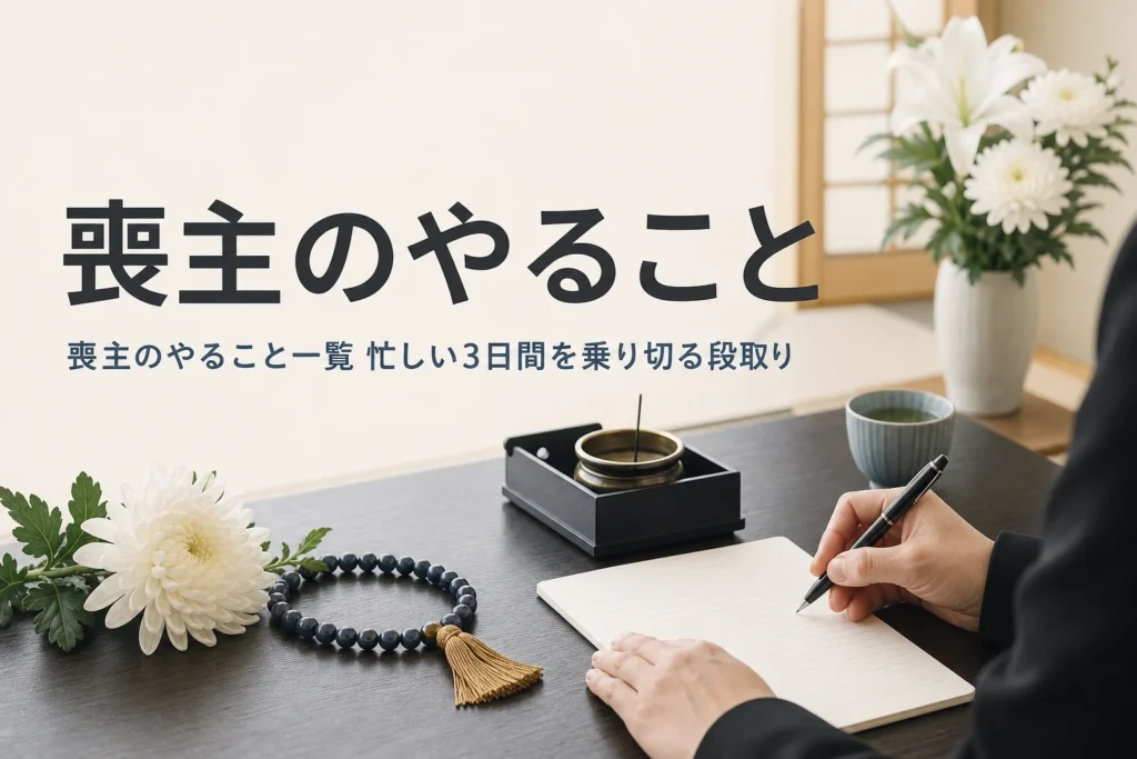 喪主のやることと段取りを解説する記事のアイキャッチ